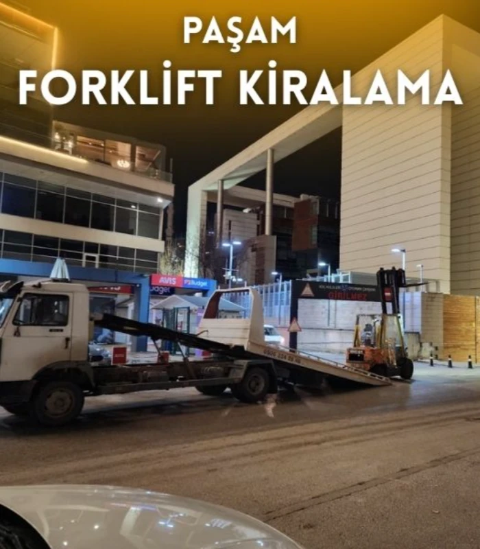 Balgat kiralık forklift hizmeti veren Paşam Forklift Kiralama sahada çalışma