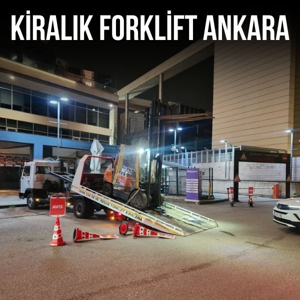 Balgat bölgesinde günlük forklift kiralama hizmeti sunan forklift aracı